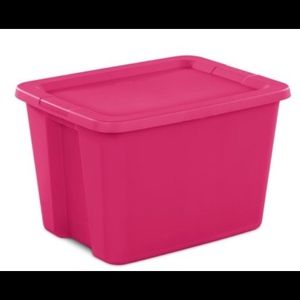 Bins of girl clothing. New and used shirts & jeans